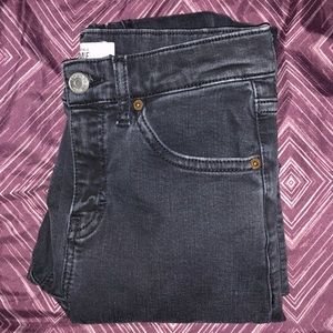 Knee-ripped Black Jeans